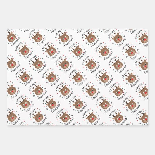 Mijn eerste Kerstmis Inpakpapier Vel (Voorkant 2)