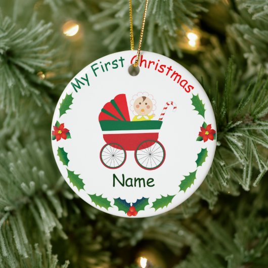 Mijn eerste Kerstmis Keramisch Ornament (Boom)