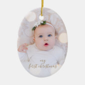 Mijn eerste Kerstmis Keramisch Ornament (Voorkant)