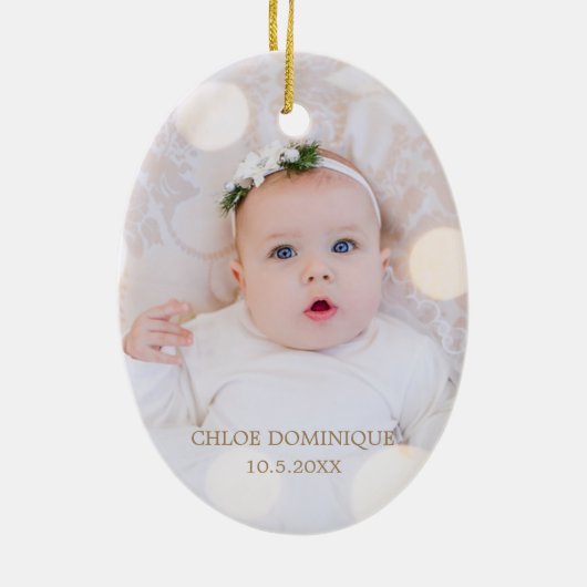 Mijn eerste Kerstmis Keramisch Ornament (Achterkant)