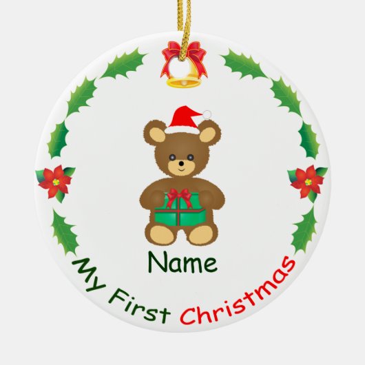 Mijn eerste Kerstmis Keramisch Ornament (Voorkant)