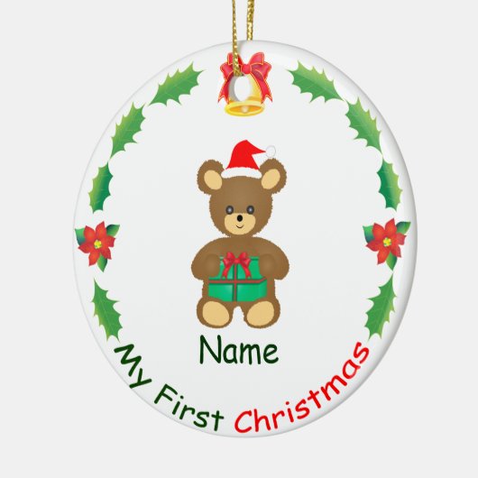 Mijn eerste Kerstmis Keramisch Ornament (Links)