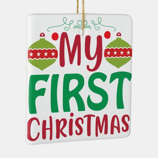 Mijn eerste Kerstmis Keramisch Ornament (Rechts)