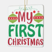 Mijn eerste Kerstmis Keramisch Ornament (Links)