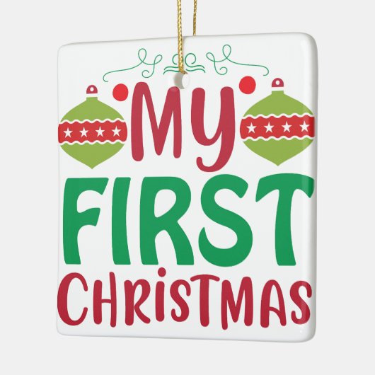 Mijn eerste Kerstmis Keramisch Ornament (Links)