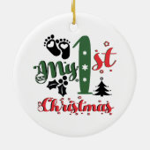 Mijn eerste Kerstmis Keramisch Ornament (Achterkant)
