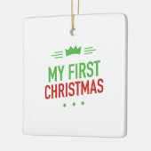 Mijn eerste kerstmis keramische kerstbal keramisch ornament (Links)
