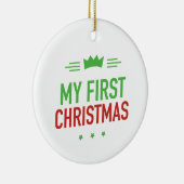 Mijn eerste kerstmis keramische kerstbal keramisch ornament (Rechts)