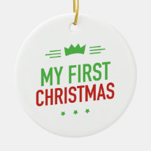 Mijn eerste kerstmis keramische kerstbal