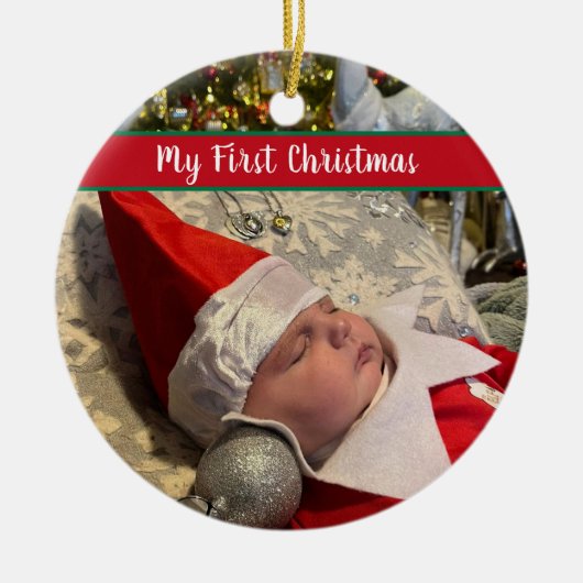Mijn Eerste Kerstmis Keramische Versiering Keramisch Ornament (Voorkant)