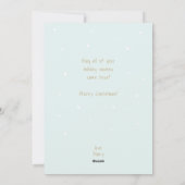 Mijn eerste Kerstmis: Kute Minimalist Polar Beary Feestdagenkaart (Achterkant)