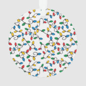 Mijn Eerste Kerstmis Lichten Baby Foto Ornament (achterkant)