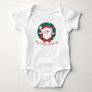 Mijn eerste Kerstmis met Santa Baby Bodysuit