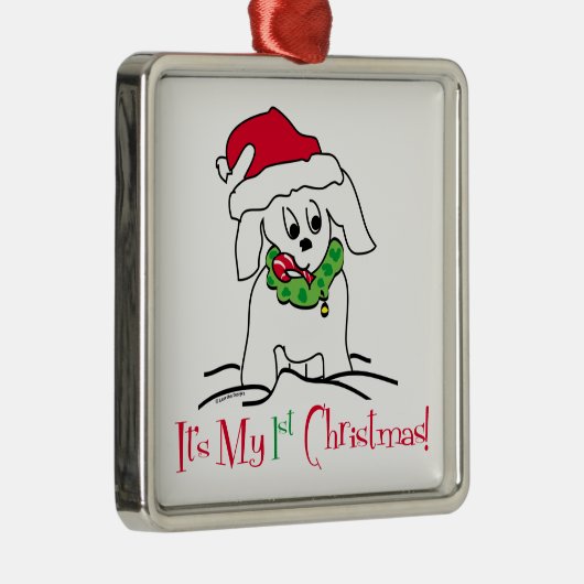 Mijn eerste Kerstmis Metalen Ornament (Rechts)