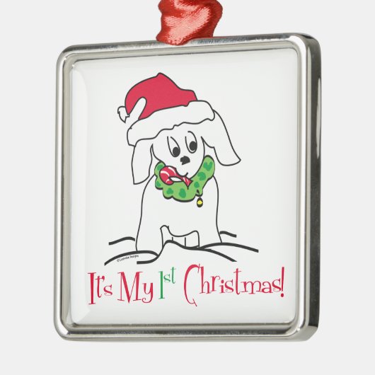 Mijn eerste Kerstmis Metalen Ornament (Links)