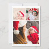Mijn eerste Kerstmis Nieuwe Baby Foto Collage Feestdagenkaart (Achterkant)