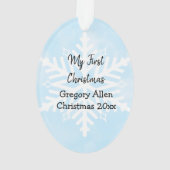 Mijn eerste Kerstmis Nieuwe Baby Keepomwille Ornament (achterkant)