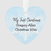 Mijn eerste Kerstmis Nieuwe Baby Keepomwille Ornament (achterkant)