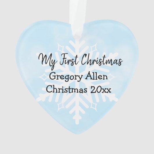 Mijn eerste Kerstmis Nieuwe Baby Keepomwille Ornament (achterkant)