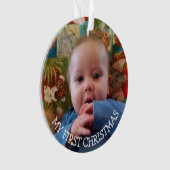 Mijn eerste Kerstmis Nieuwe Baby Keepomwille Ornament (voorkant)