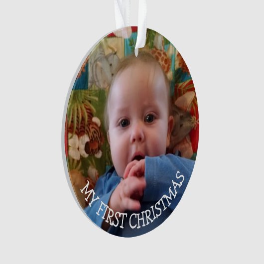 Mijn eerste Kerstmis Nieuwe Baby Keepomwille Ornament (voorkant)