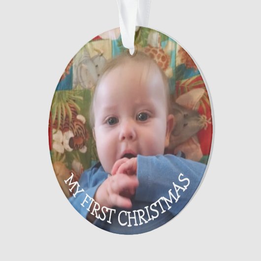 Mijn eerste Kerstmis Nieuwe Baby Keepomwille Ornament (voorkant)