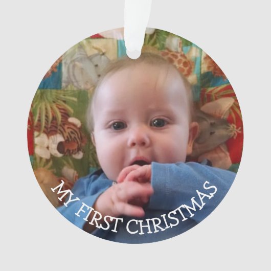 Mijn eerste Kerstmis Nieuwe Baby Keepomwille Ornament (voorkant)