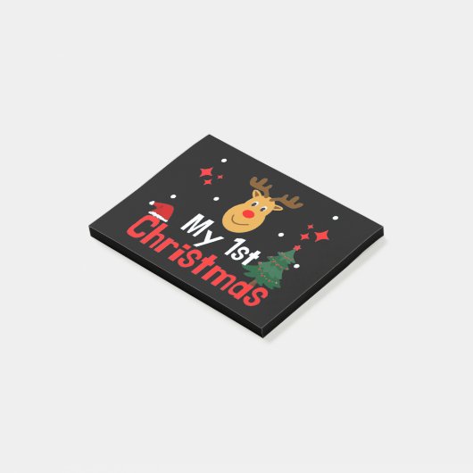 Mijn eerste Kerstmis Post-it® Notes (Schuin)