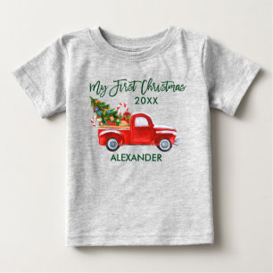 Mijn eerste Kerstmis, Red Truck Candy Canes Grey