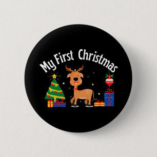 Mijn eerste Kerstmis Ronde Button 5,7 Cm