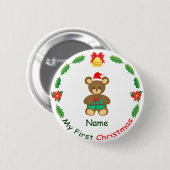 Mijn eerste Kerstmis Ronde Button 5,7 Cm (Voorkant /achterkant)