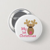 Mijn eerste Kerstmis Ronde Button 5,7 Cm (Voorkant /achterkant)