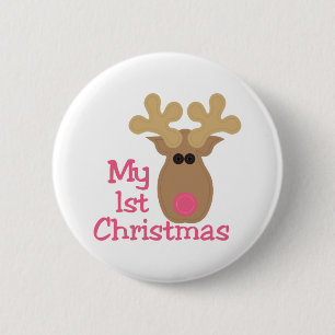 Mijn eerste Kerstmis Ronde Button 5,7 Cm