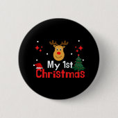 Mijn eerste Kerstmis Ronde Button 5,7 Cm (Voorkant)