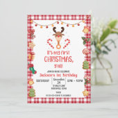 Mijn eerste Kerstmis, Rudolph Rendier Verjaardag Kaart (Staand voorkant)