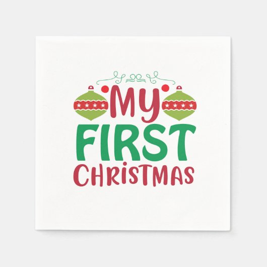 Mijn eerste Kerstmis Servet (Voorkant)