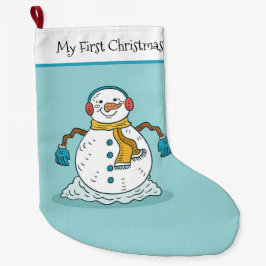 Mijn Eerste Kerstmis Sneeuwman Grote Kerstsok