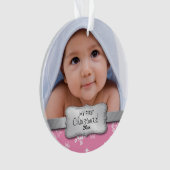 Mijn eerste Kerstmis: voeg je foto toe Ornament (voorkant)