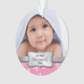 Mijn eerste Kerstmis: voeg je foto toe Ornament (voorkant)