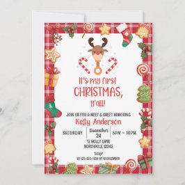 Mijn Eerste Kerstmis Y'all Meet and Greet Kaart