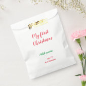 Mijn eerste kerstnaam met liefde toevoegen bedankzakje (Gezegeld)