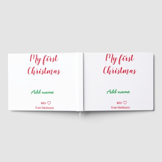 Mijn eerste kerstnaam met liefde toevoegen gastenboek (Volledig)