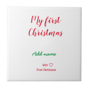 Mijn eerste kerstnaam met liefde toevoegen tegeltje