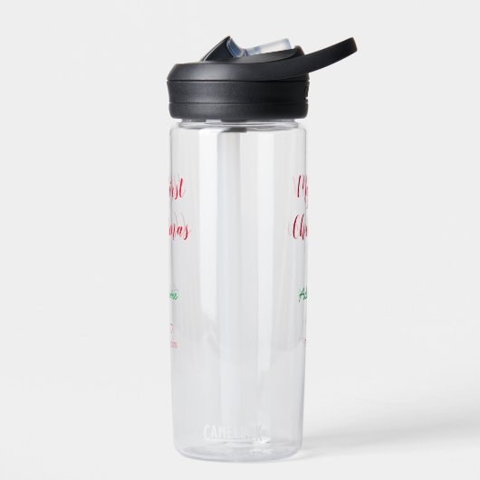 Mijn eerste kerstnaam met liefde toevoegen waterfles (Links)