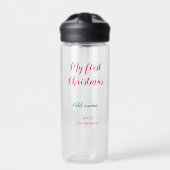 Mijn eerste kerstnaam met liefde toevoegen waterfles (Voorkant)