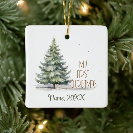 Mijn eerste kerstnacht aanpassen met de naam Ceram Keramisch Ornament (Boom)