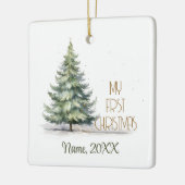 Mijn eerste kerstnacht aanpassen met de naam Ceram Keramisch Ornament (Links)