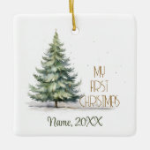 Mijn eerste kerstnacht aanpassen met de naam Ceram Keramisch Ornament (Voorkant)