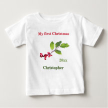 Mijn eerste kerstnamenaam date holly berry T-Shirt