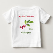 Mijn eerste kerstnamenaam date holly berry T-Shirt (Achterkant)